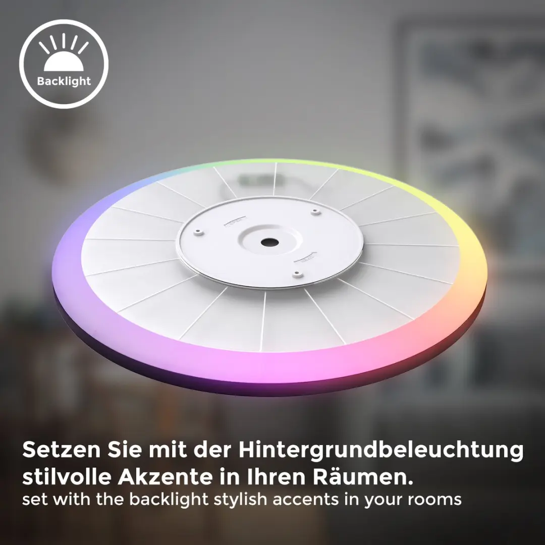 Briloner RGB LED Plafonnière Ø42cm - Zwart - RGBW