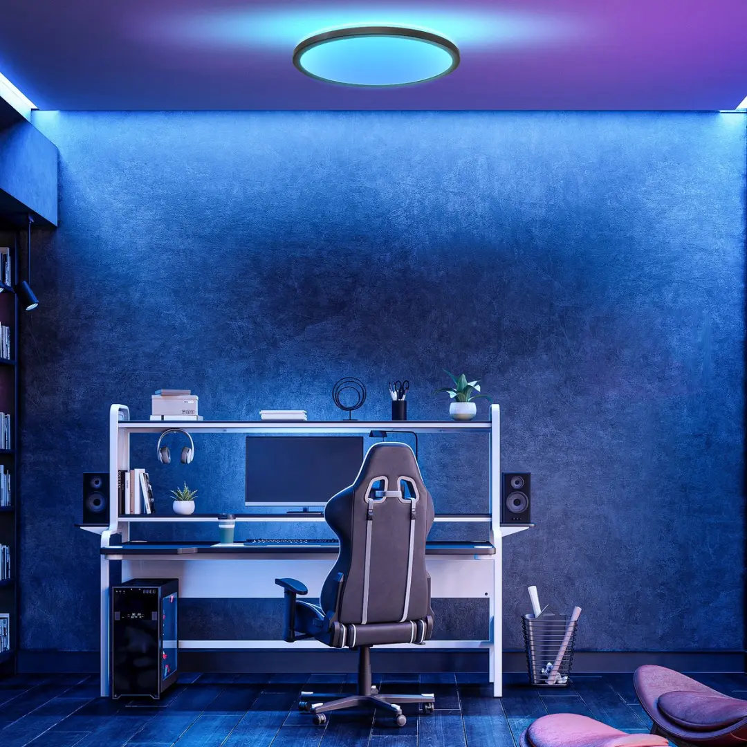 Briloner RGB LED Plafonnière Ø42cm - Zwart - RGBW