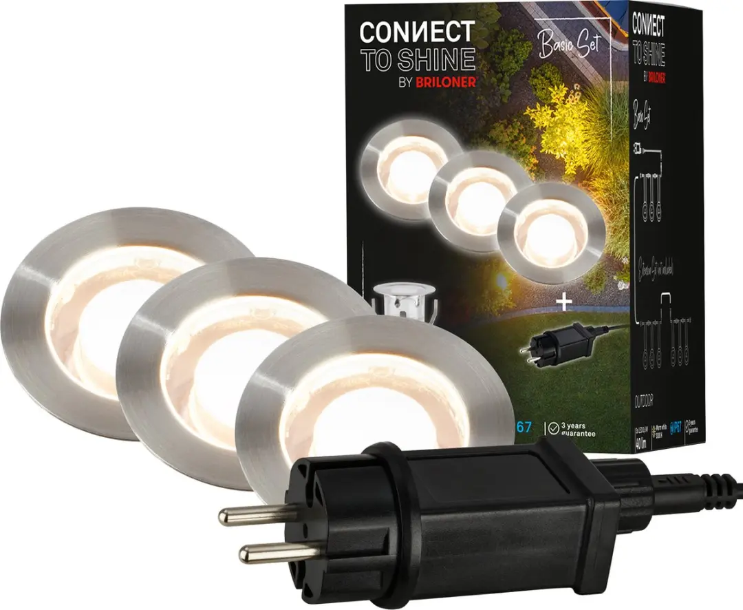 Briloner LED Grondspot Set 3 Stuks