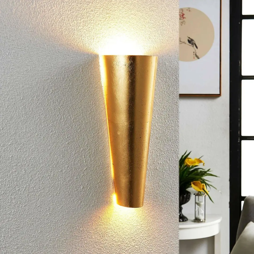 Lindby Wandlamp 2 Lichtpunten Mat Goud