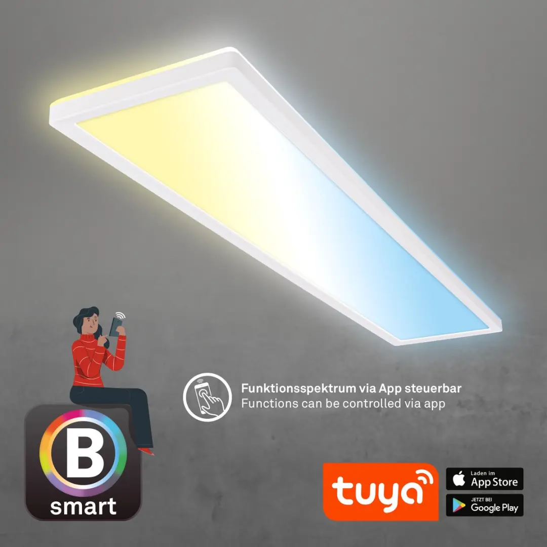 Briloner Tava Slimme LED Plafondlamp 22W RGBW - Wit