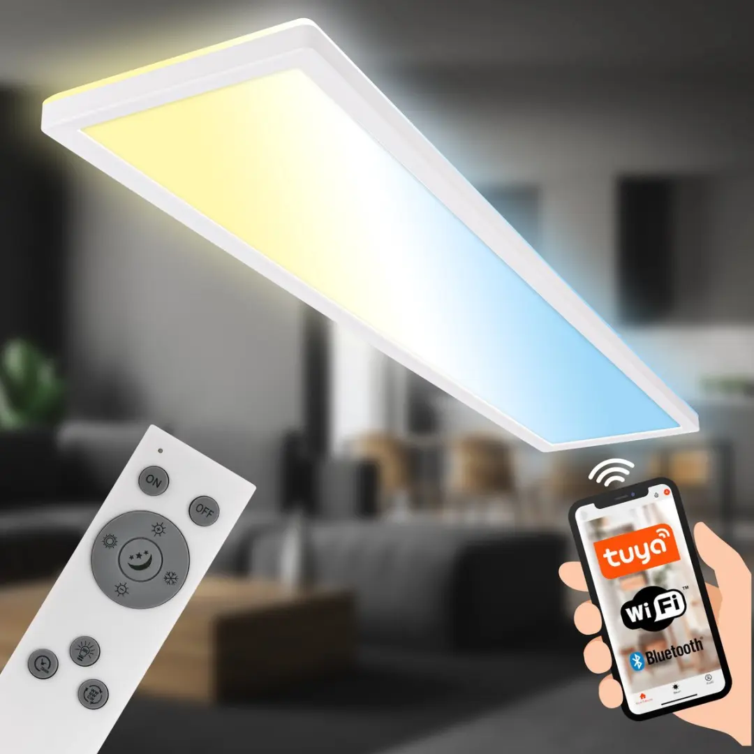 Briloner Tava Slimme LED Plafondlamp 22W RGBW - Wit