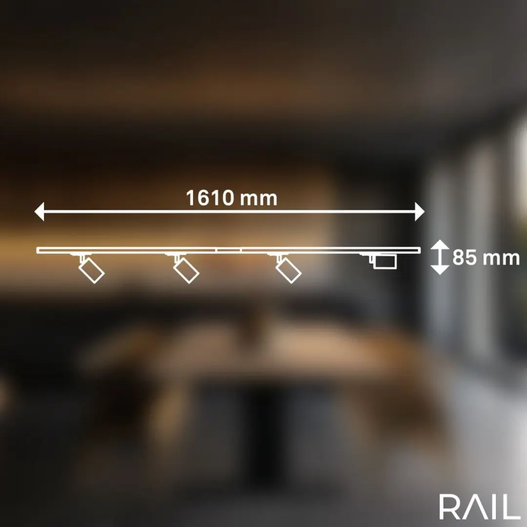 Briloner Railverlichting Opbouwset 4x GU10 150cm - Wit