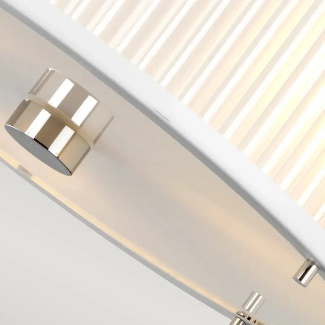 Elstead Corona LED Hanglamp 3x E27 60W - Dimbaar - Witte satijn/polished nickel
