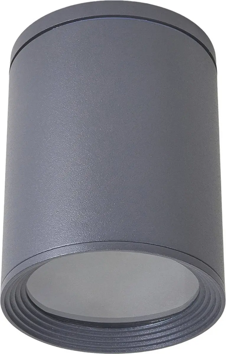 Lucande Plafondlamp 1 Licht - Antraciet/Helderglas