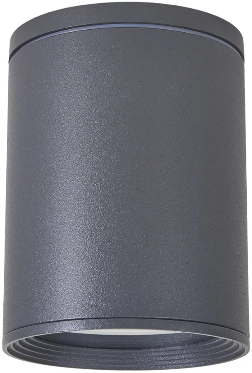 Lucande Plafondlamp 1 Licht - Antraciet/Helderglas