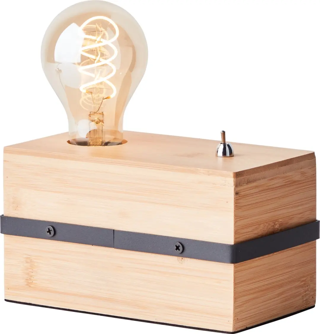 Brilliant Benny Tafellamp - Hout Zwart