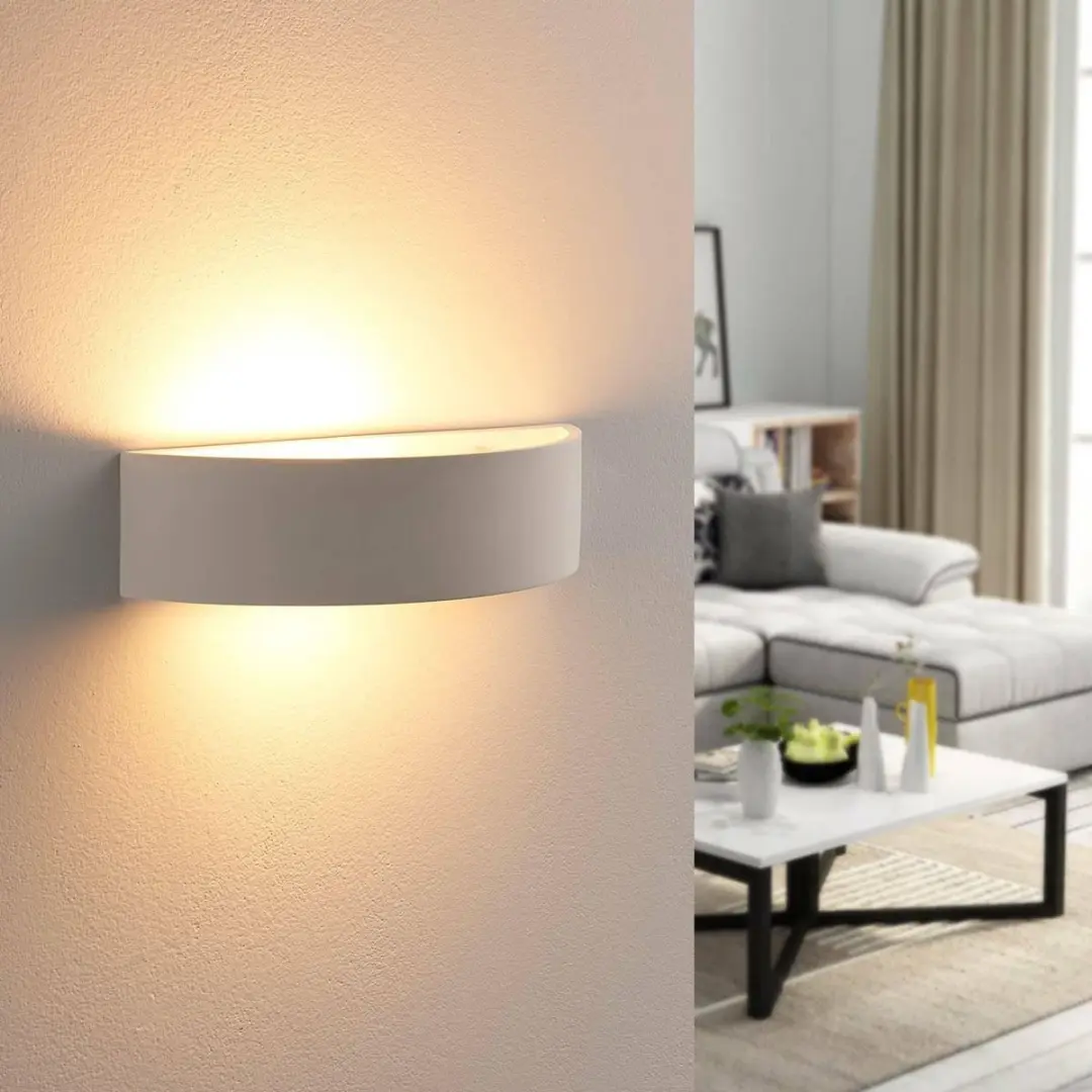 Lindby Wandlamp Aurel+ E14 Gips Wit