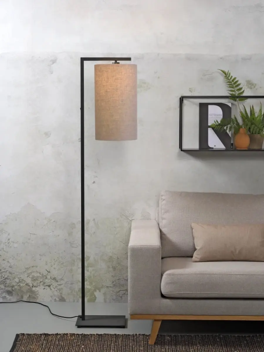 it's about RoMi Boston Vloerlamp - Zwart/Taupe - 60W