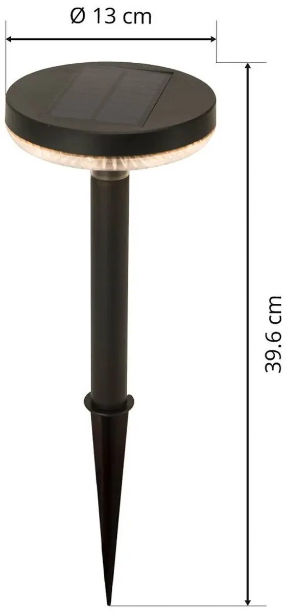 PRIOS Solar Buitenverlichting 1W - 1 Lichtpunt - Zwart