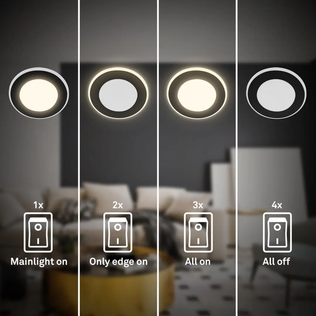 Briloner Gima LED Inbouwspots 3 Stuks - Ø9.3cm - Zwart