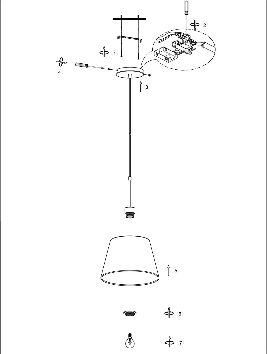 Steinhauer Sparkled Light Hanglamp - Zwart - 40W