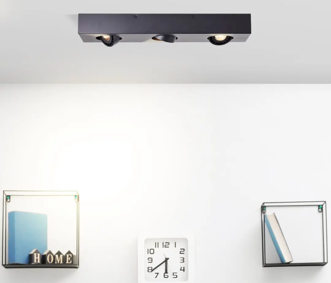 Brilliant Dorro Plafondspot GU10 3x4,5W 3000K - Zwart - afbeelding 6 van 6