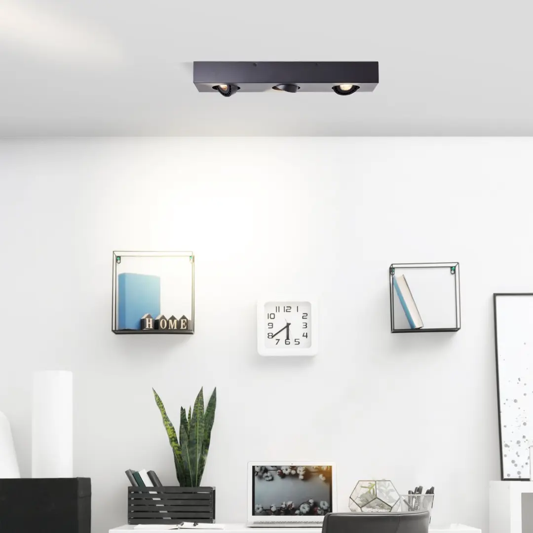 Brilliant Dorro Plafondspot GU10 3x4,5W 3000K - Zwart