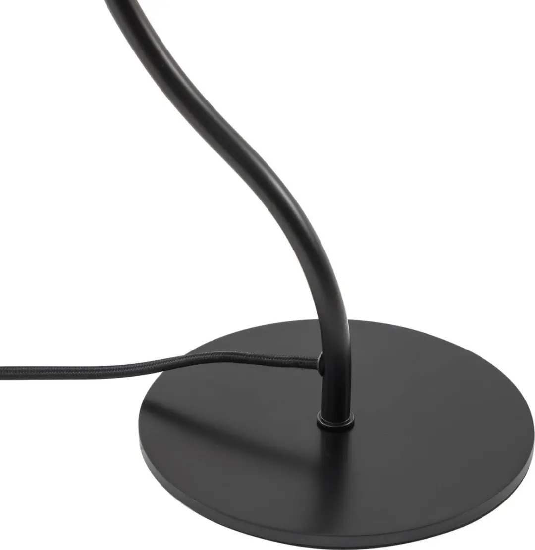 Lucande Tafellamp Metaal 1 Licht - 42,75 cm - E14 - Glanzend zwart/wit