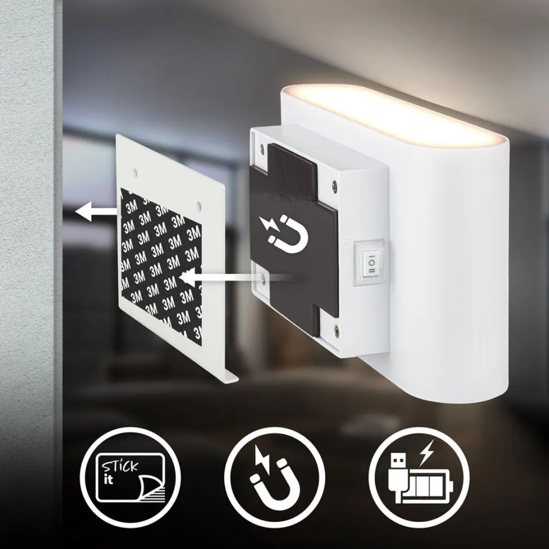 Briloner Chet LED Wandlamp Oplaadbaar - Warm Wit 5W - afbeelding 6 van 6