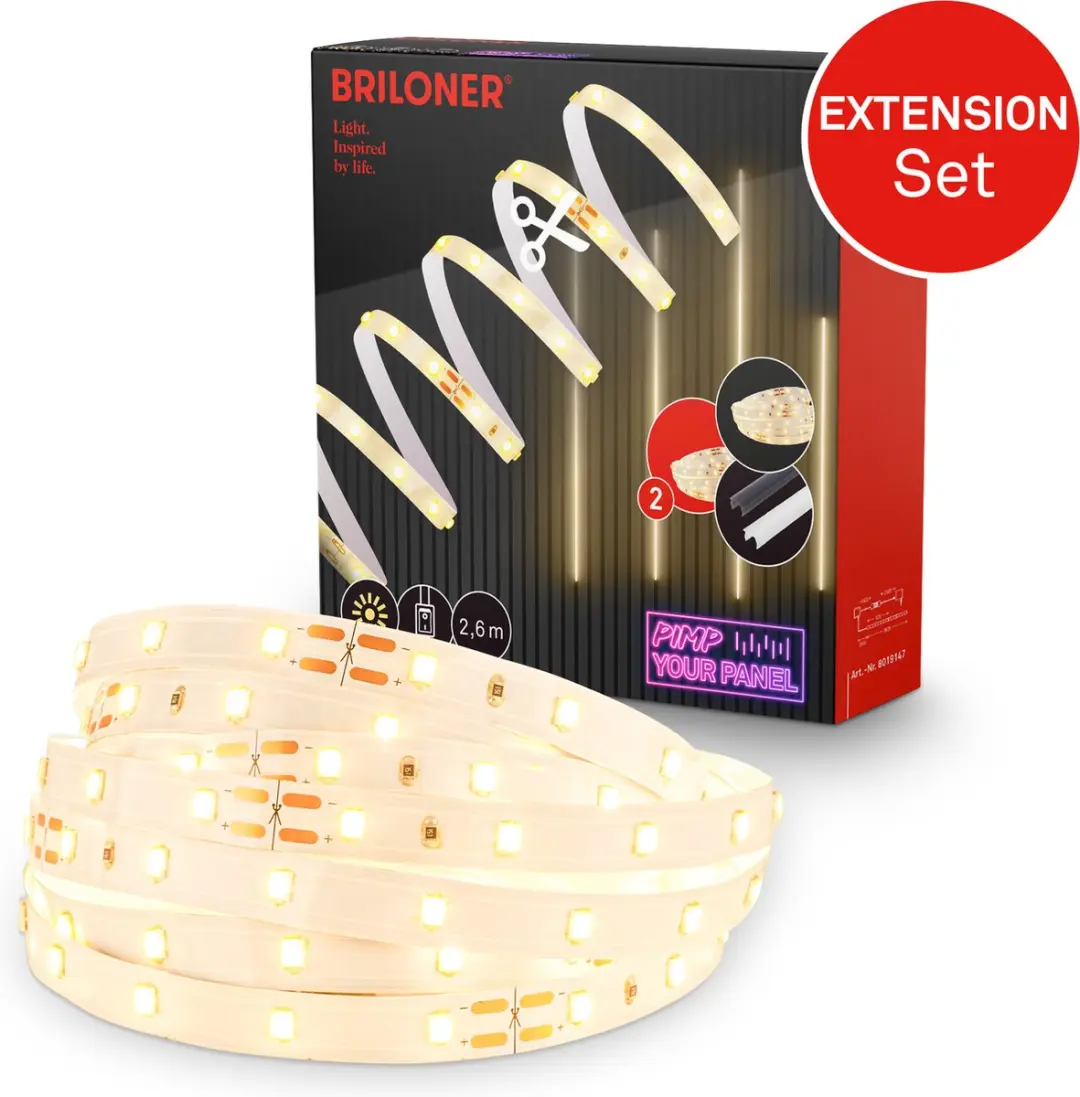 Briloner Pimp your Panel LED Strip Uitbreiding 2,6m WW