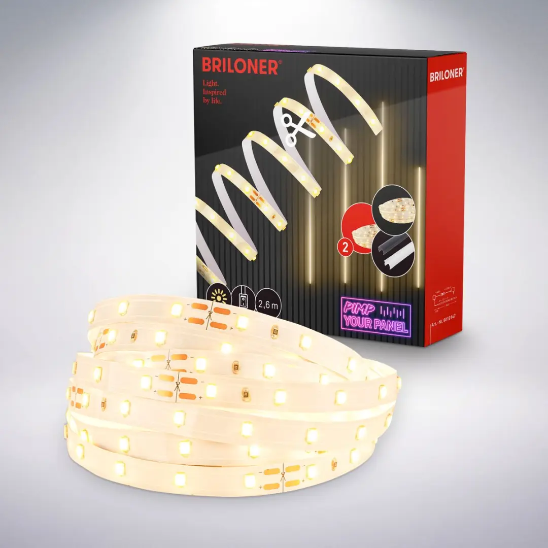 Briloner Pimp your Panel LED Strip Uitbreiding 2,6m WW - 8019147