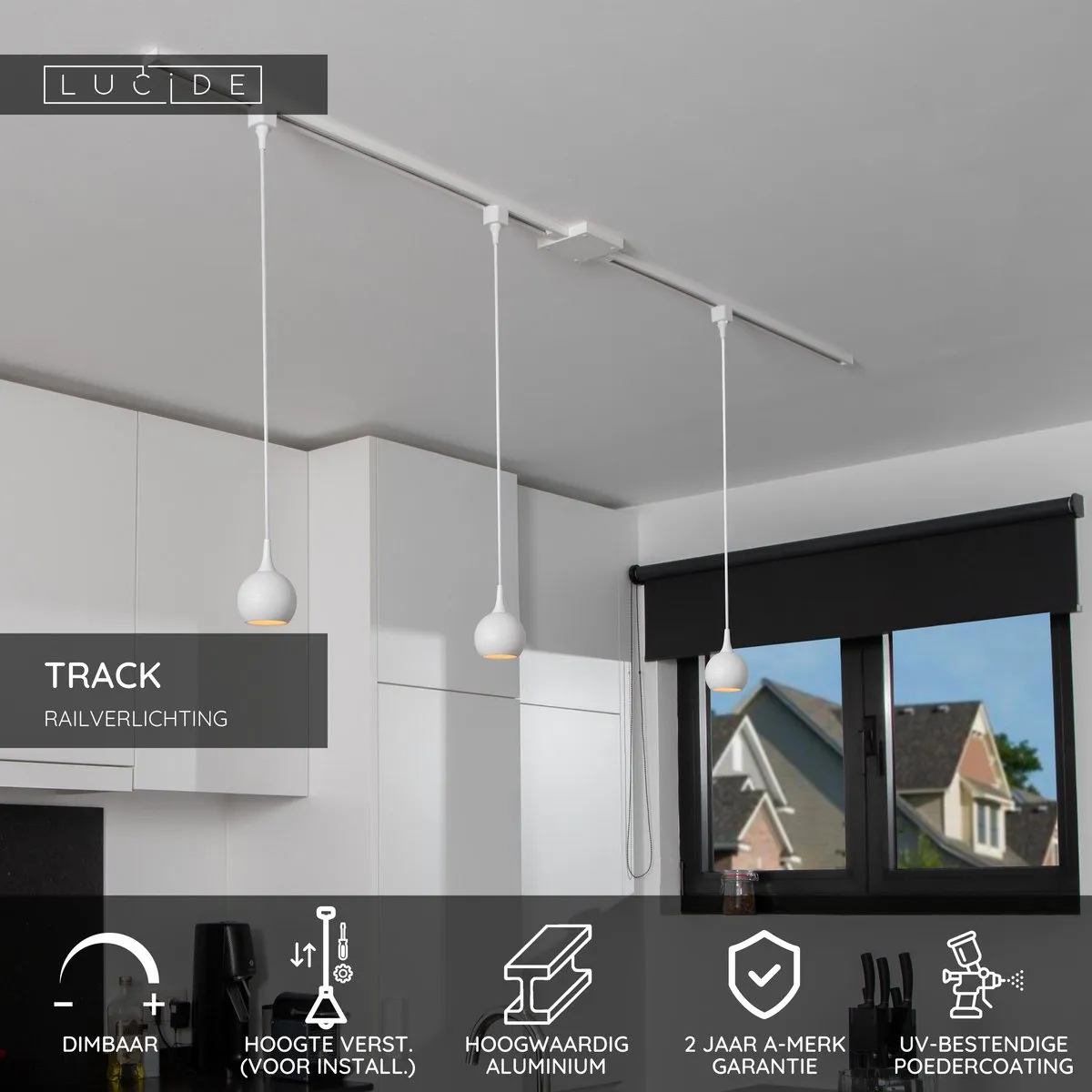 Lucide Track Favorit Hanglamp GU10 - 50W - Wit