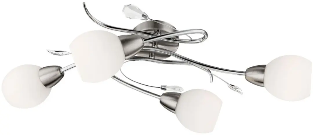 Globo Plafondlamp Spotlamp 4-vlammen 70x25cm - Zilver