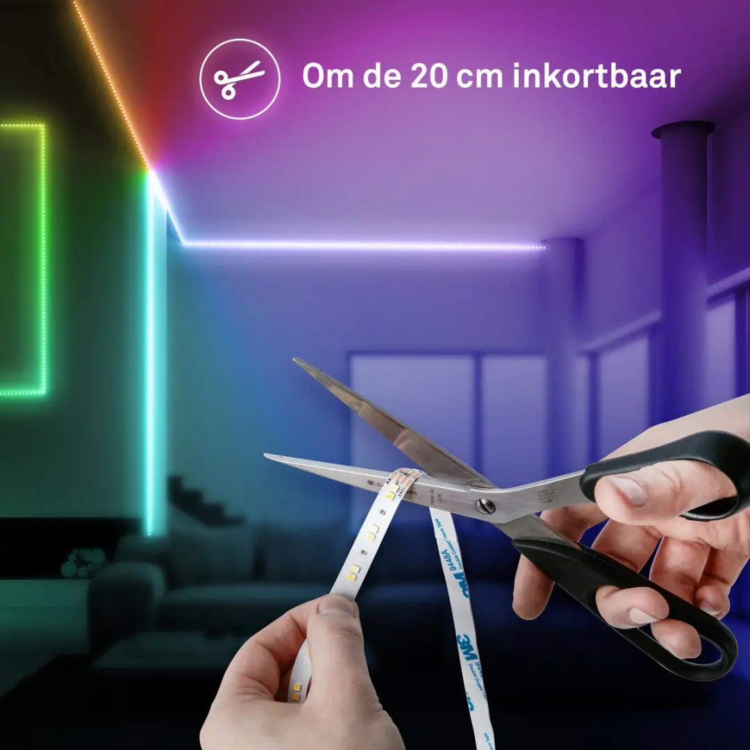 Briloner LED Strip 5m RGBIC - Wit - met afstandsbediening