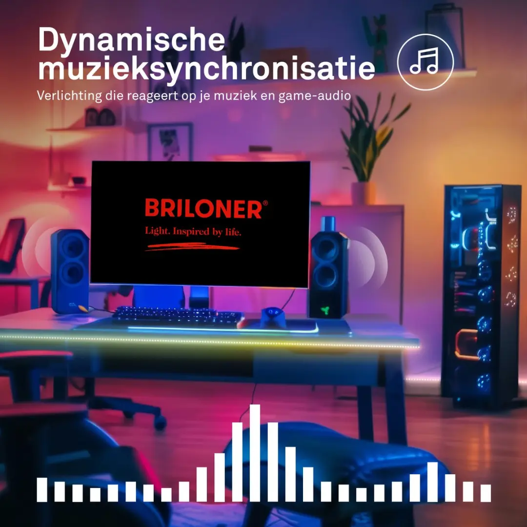 Briloner LED Strip 5m RGBIC - Wit - met afstandsbediening