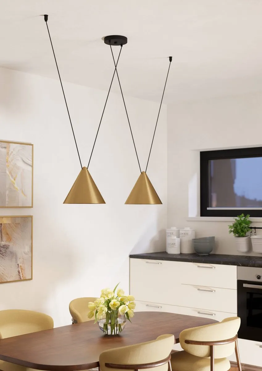 Eglo Narices Hanglamp 173cm - Goud/Zwart