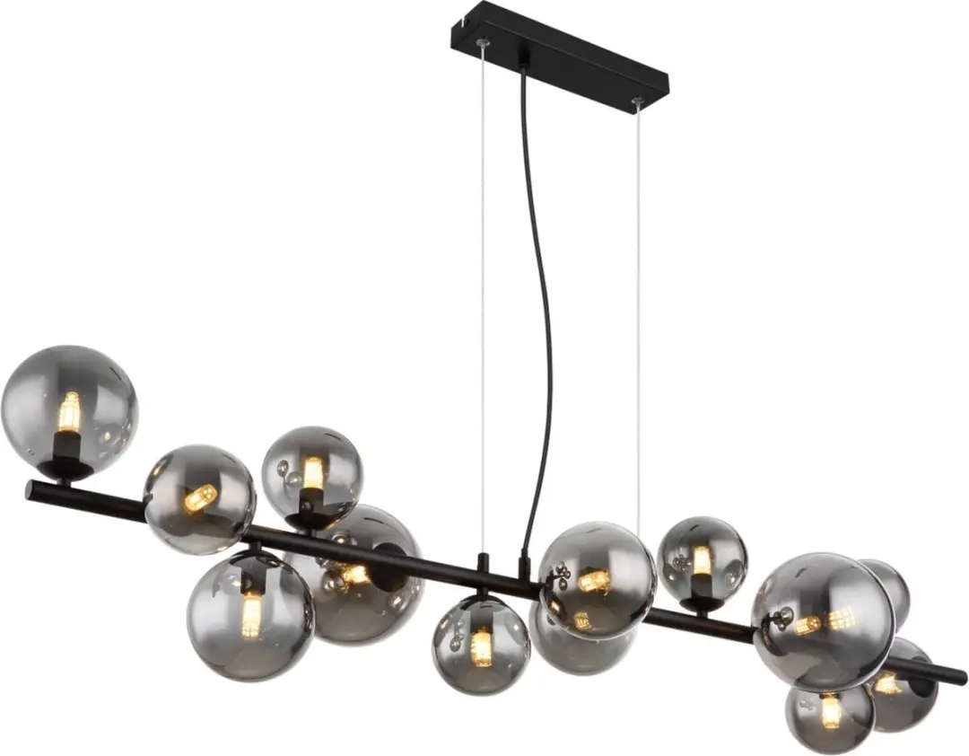 Globo RIHA Hanglamp 13xG9 - Zwart