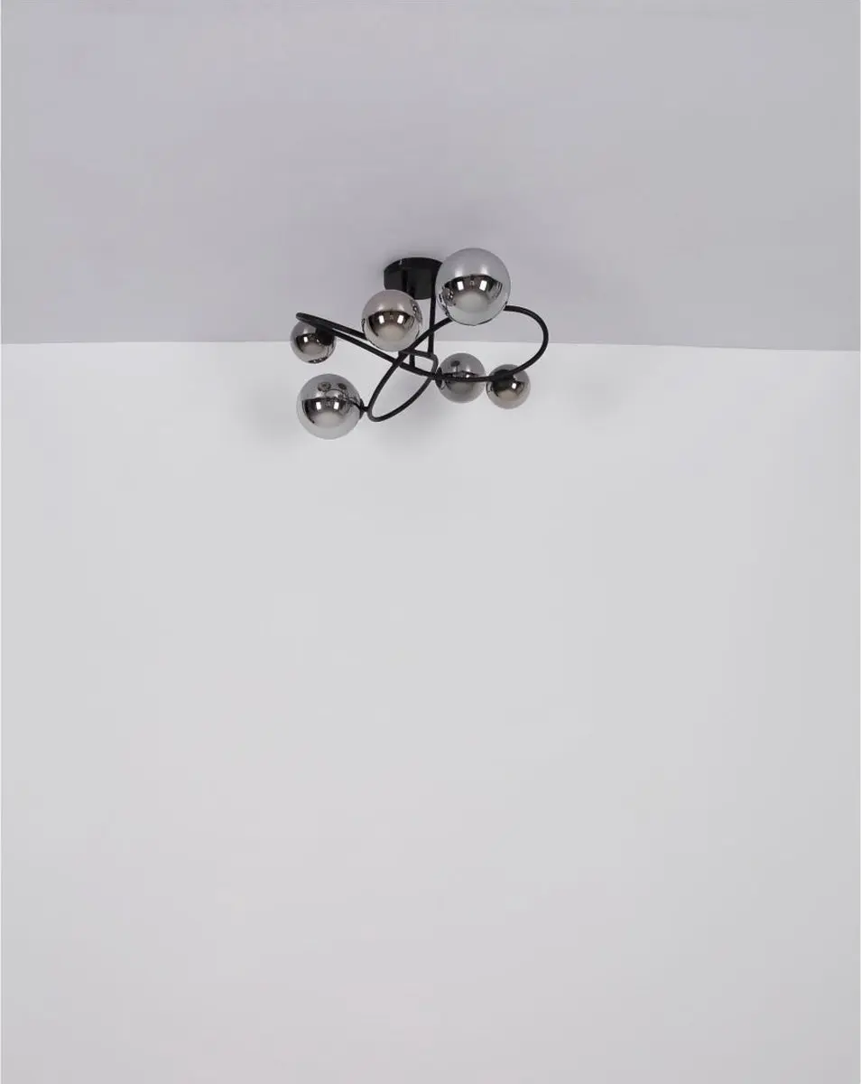 Globo RIHA Hanglamp 13xG9 - Zwart
