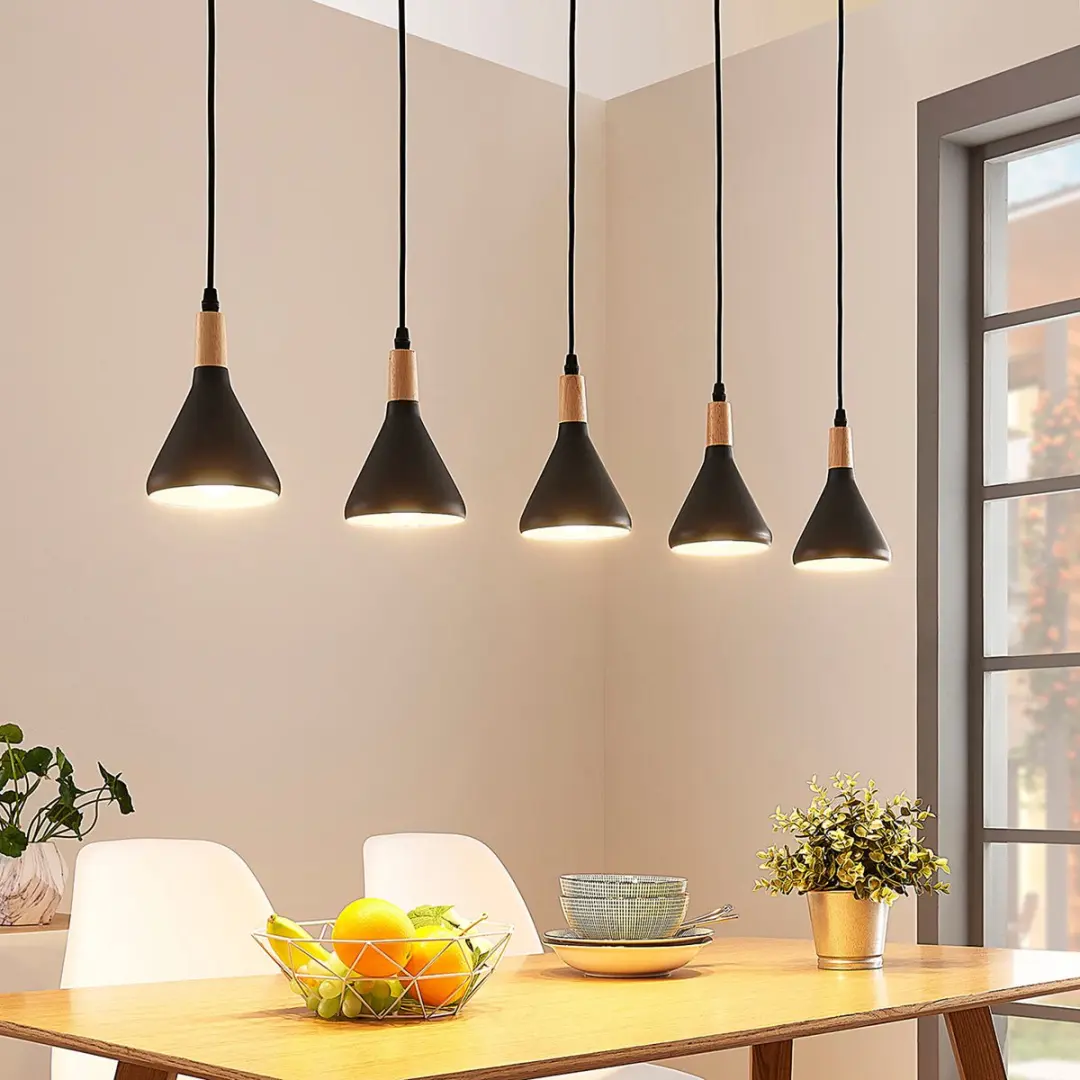 Lindby Hanglamp 5-Lichts Metaal/Hout