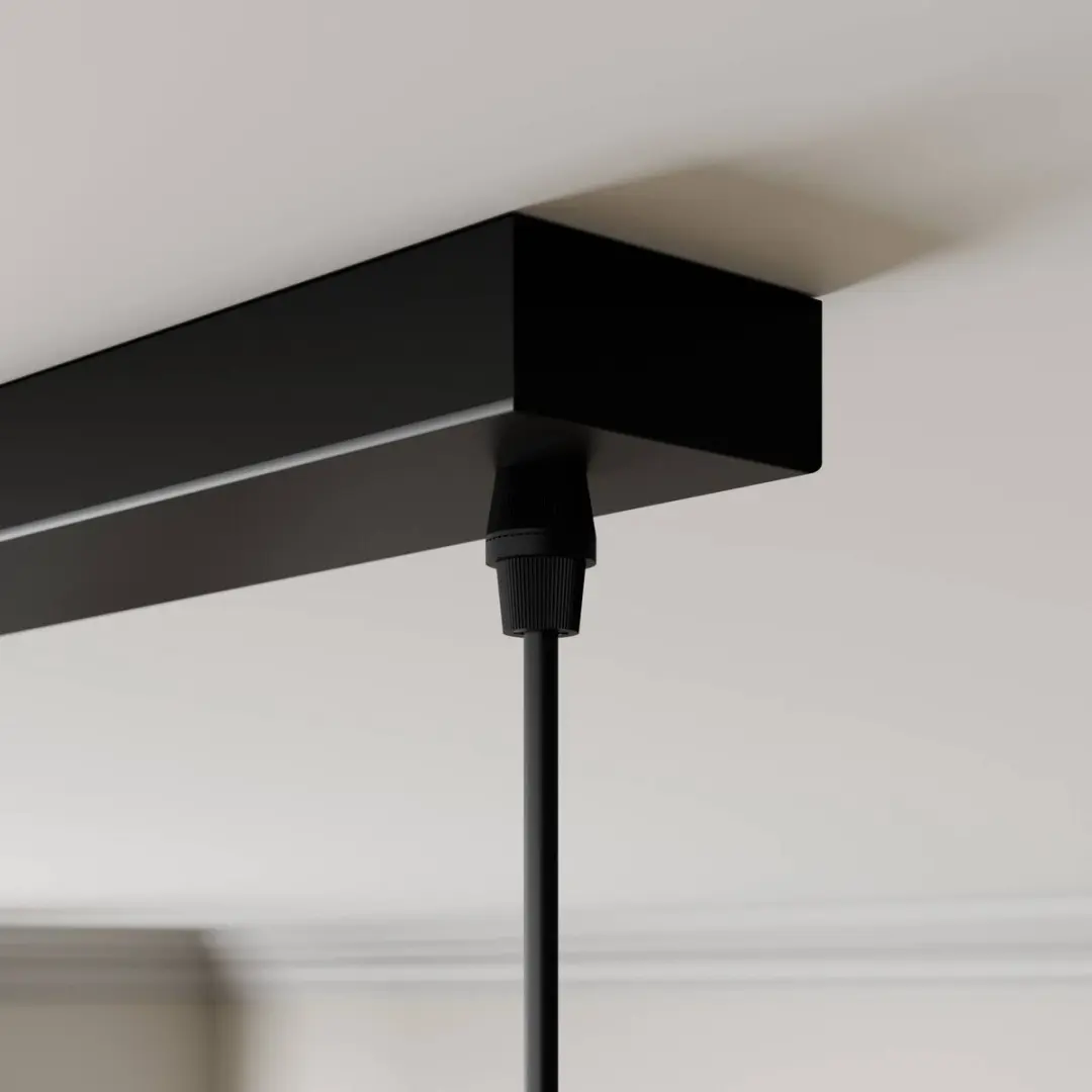 Lindby Hanglamp 5-Lichts Metaal/Hout - E14 - Zwart/Licht Hout