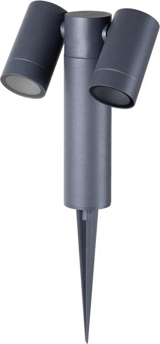 PRIOS Buitenspots 2-lichts H40cm GU10 Antraciet
