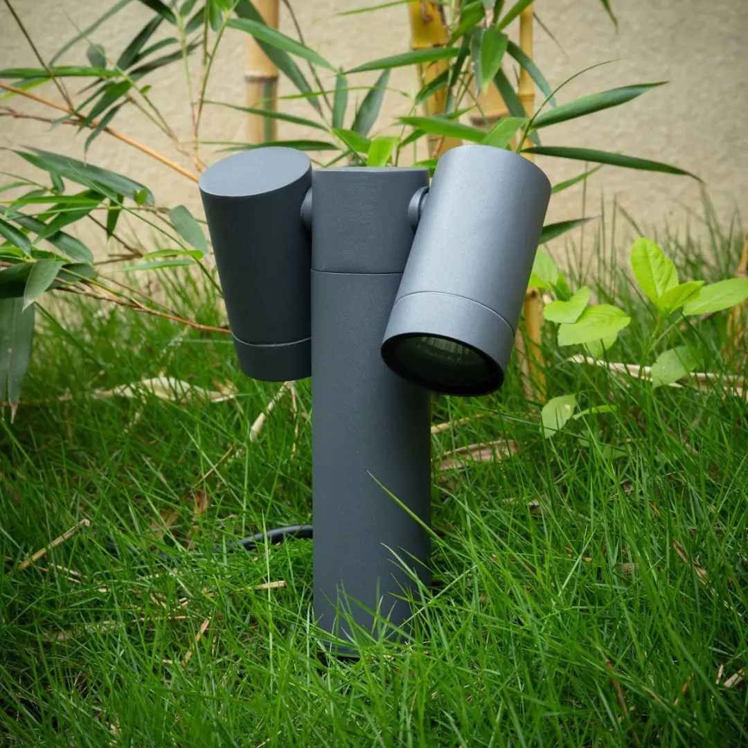 PRIOS Buitenspots 2-lichts H40cm GU10 Antraciet