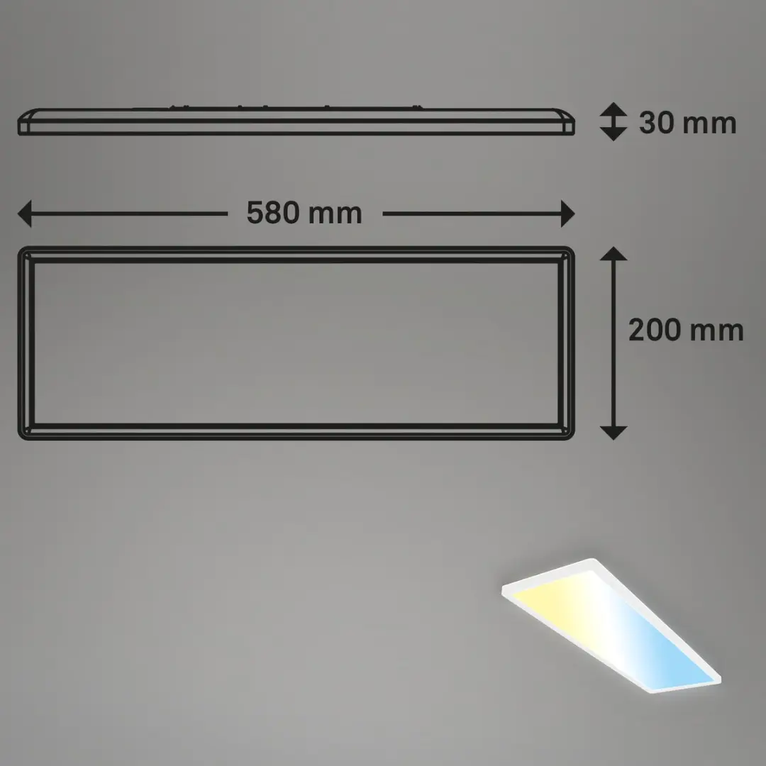 Briloner LED Paneel CCT 58cm - Ultraplat Dimbare Plafondlamp