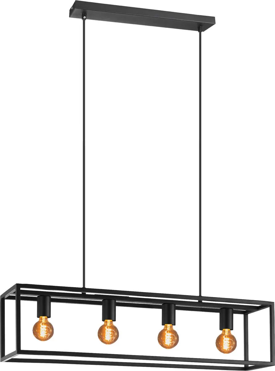 Eglo Eldrick Hanglamp - 4xE27 85cm - Zwart
