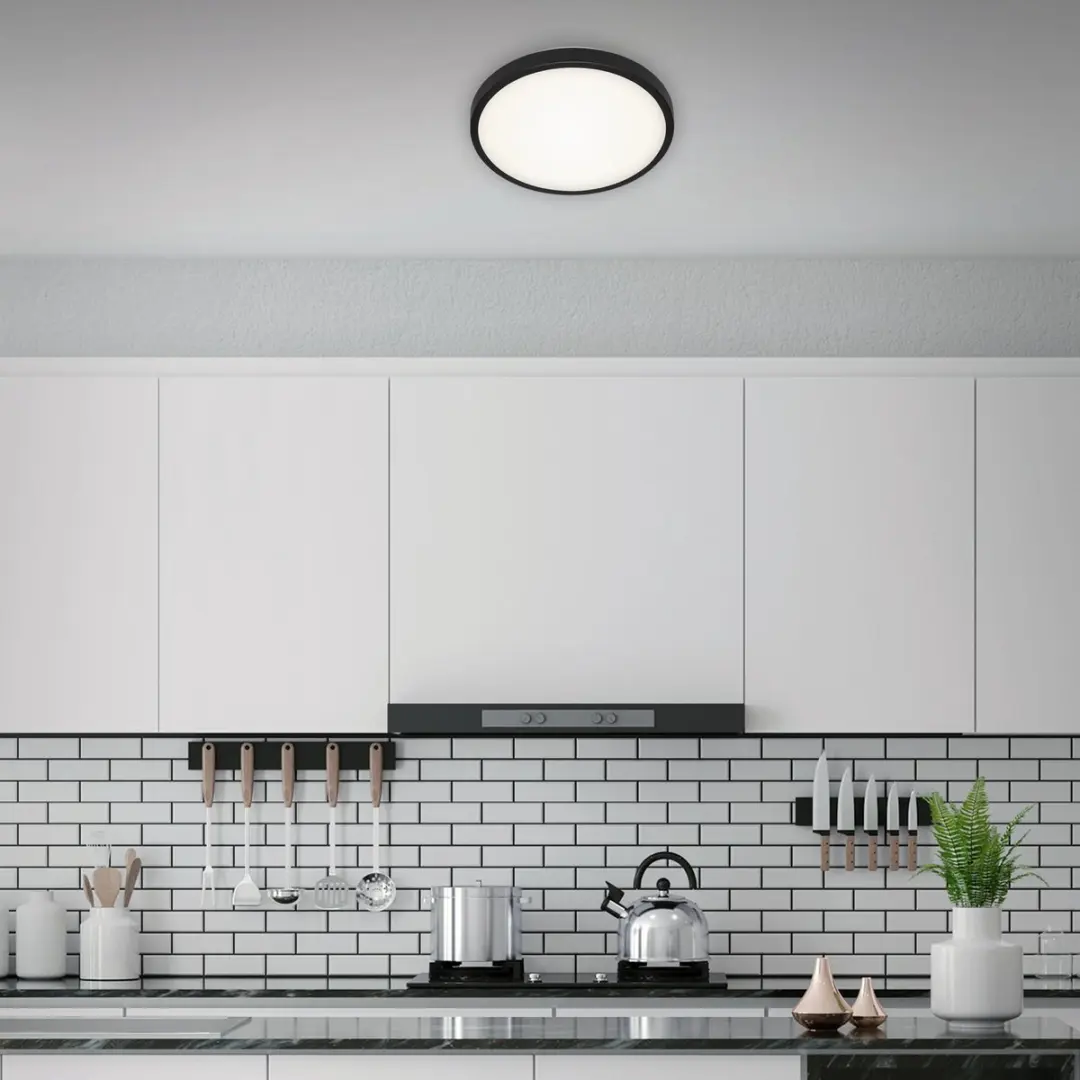 Briloner Manny LED Plafondlamp 12W 1.200Lm - Zwart