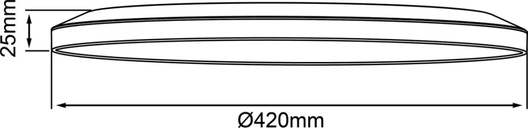 Brilliant Sorell LED Plafondlamp 24W - 42cm Zwart/Wit