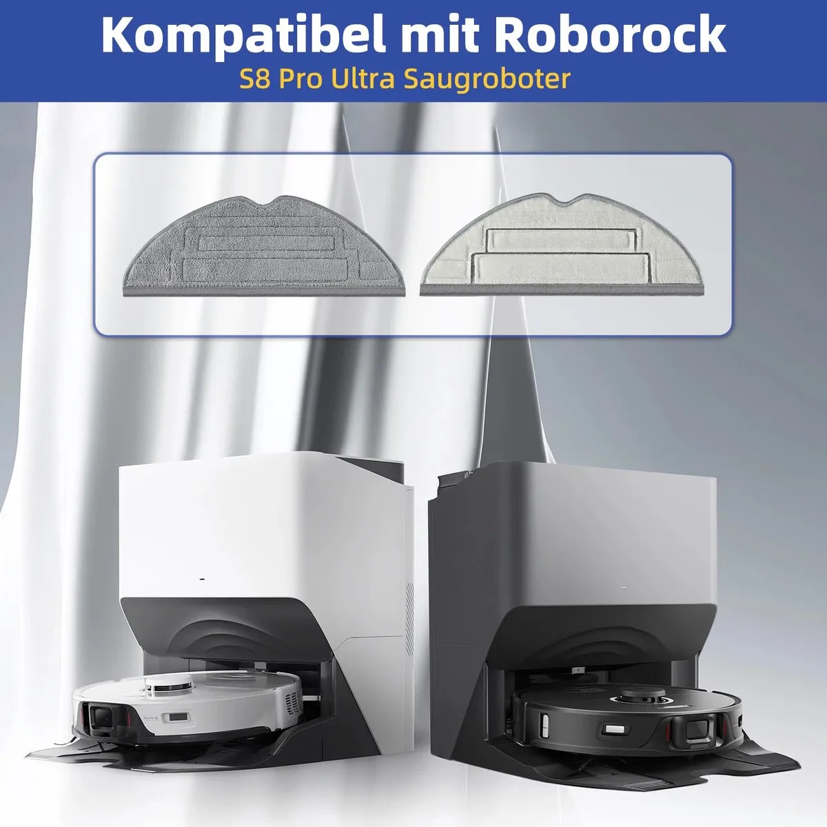 Roborock S8 Pro Ultra Reinigingsdoekjes - 8 Stuks - Grijs