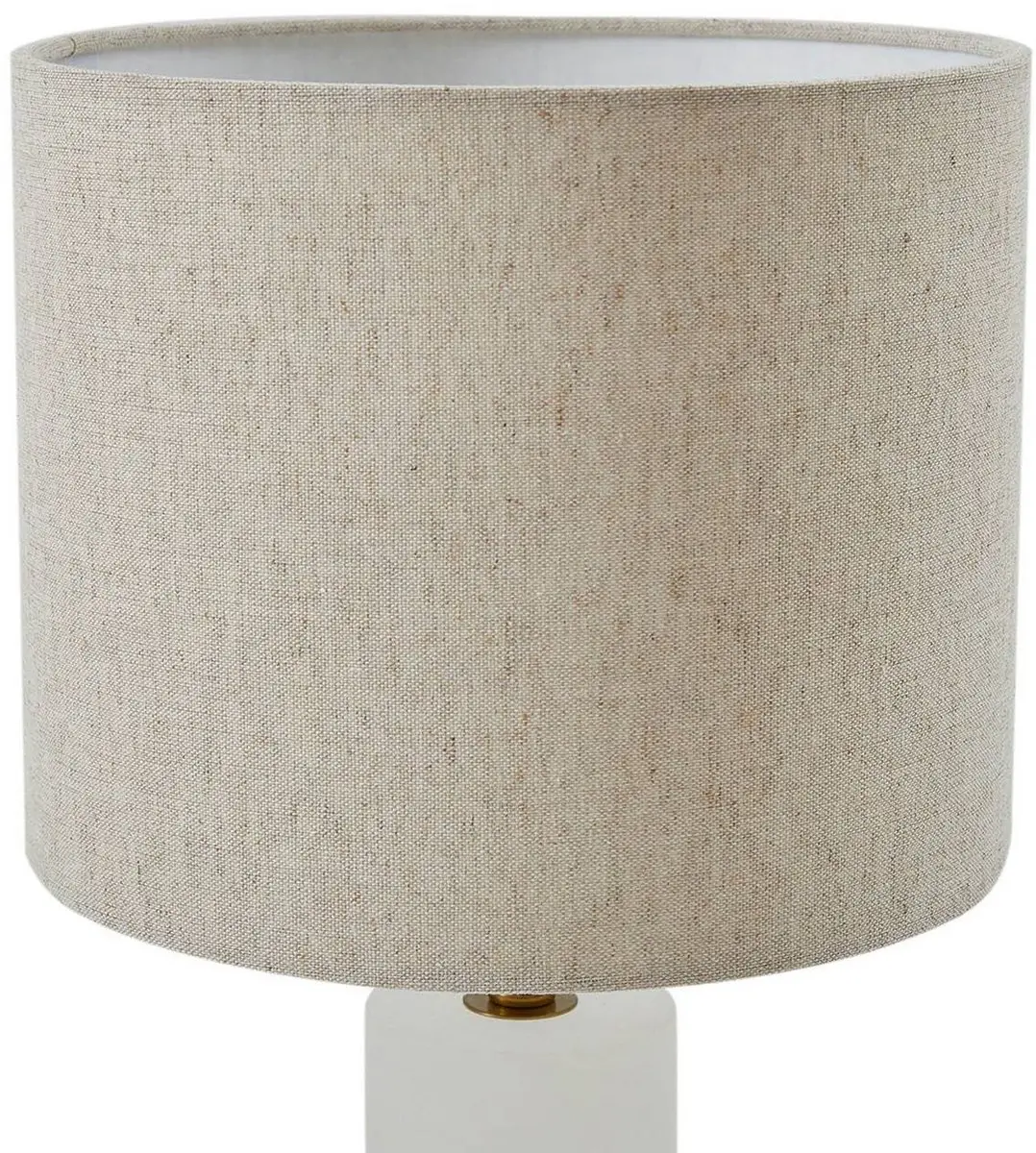 Lindby Tafellamp Marmer Textiel Metaal 25cm - 1 Lichtpunt - Wit/Beige/Goud