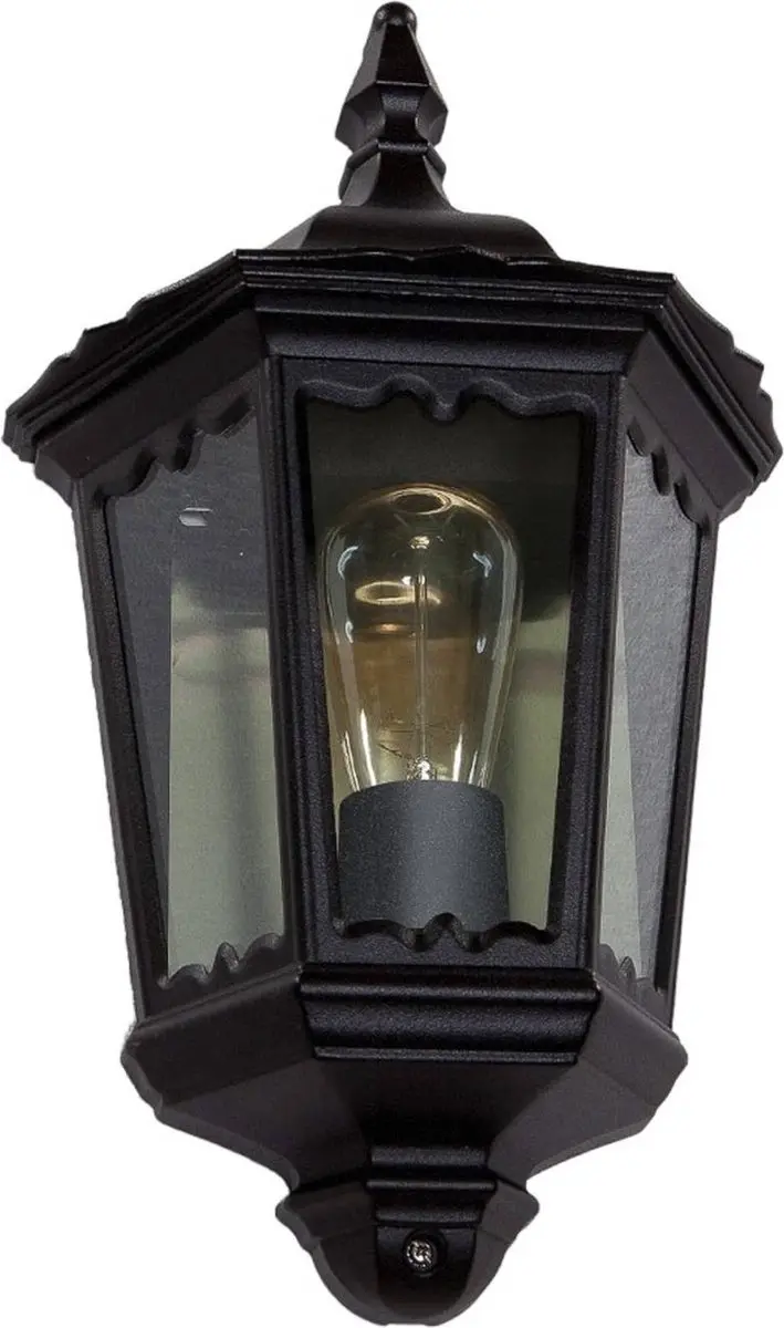 Lindby Wandlamp Buiten 1 Lichtpunt E27 - Zwart