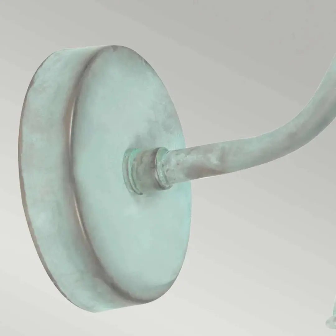 Elstead Somerton LED Wandlamp E27 60W IP44 - Dimbaar Verdigris