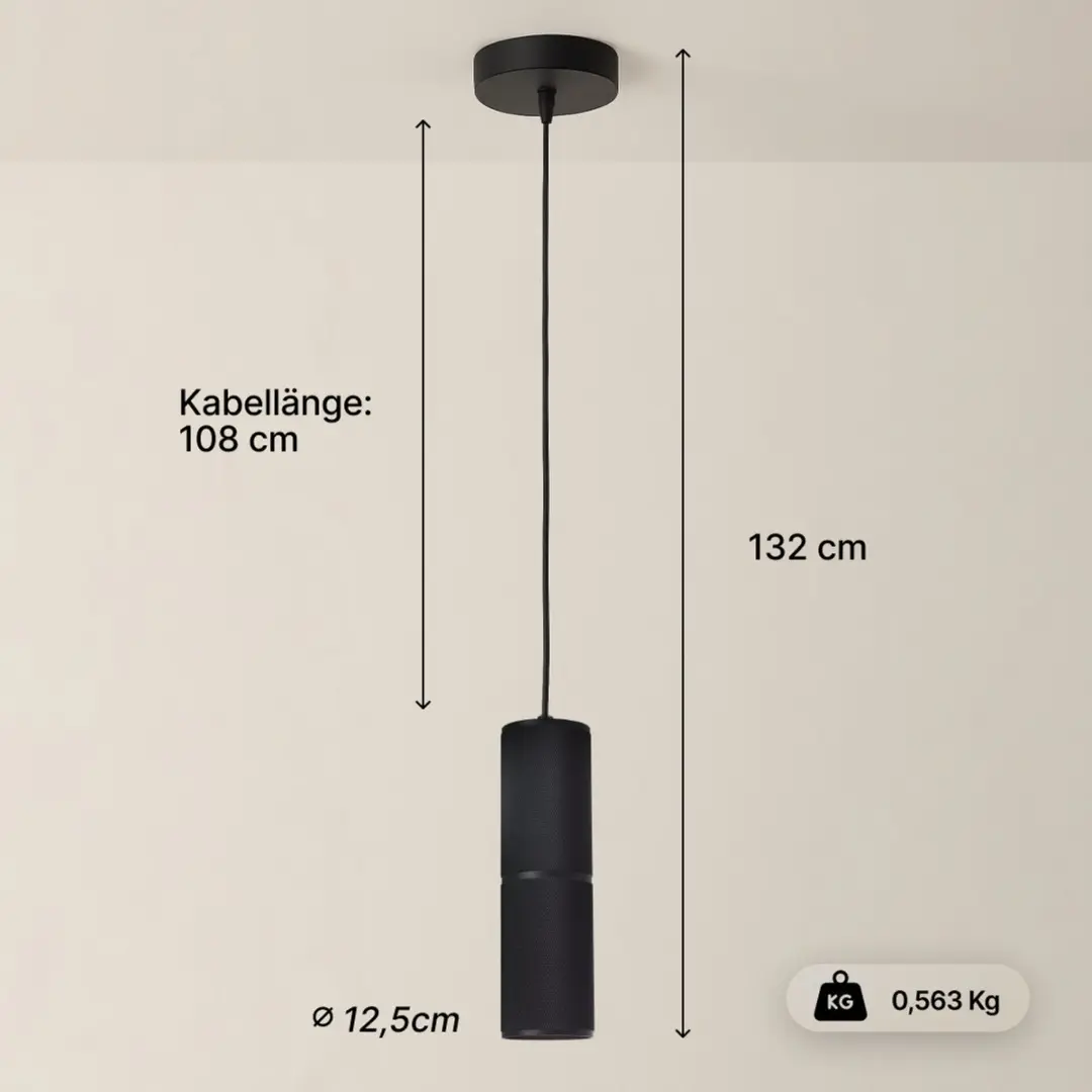 Brilliant Marty Hanglamp LED GU10 5W - Zwart - afbeelding 6 van 6