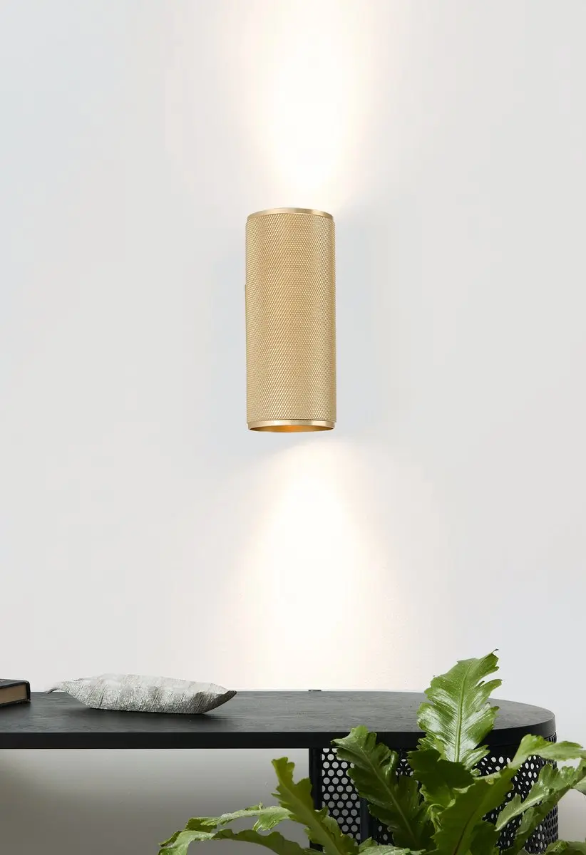 Brilliant Marty Wandlamp GU10 2x5W - Goud/Zwart