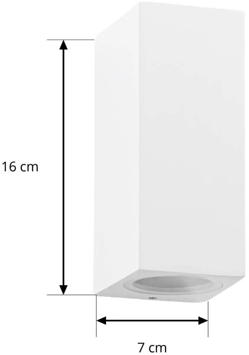 Lucande Wandlamp Buiten 2-Lichts GU10 Mat Wit/Transparant