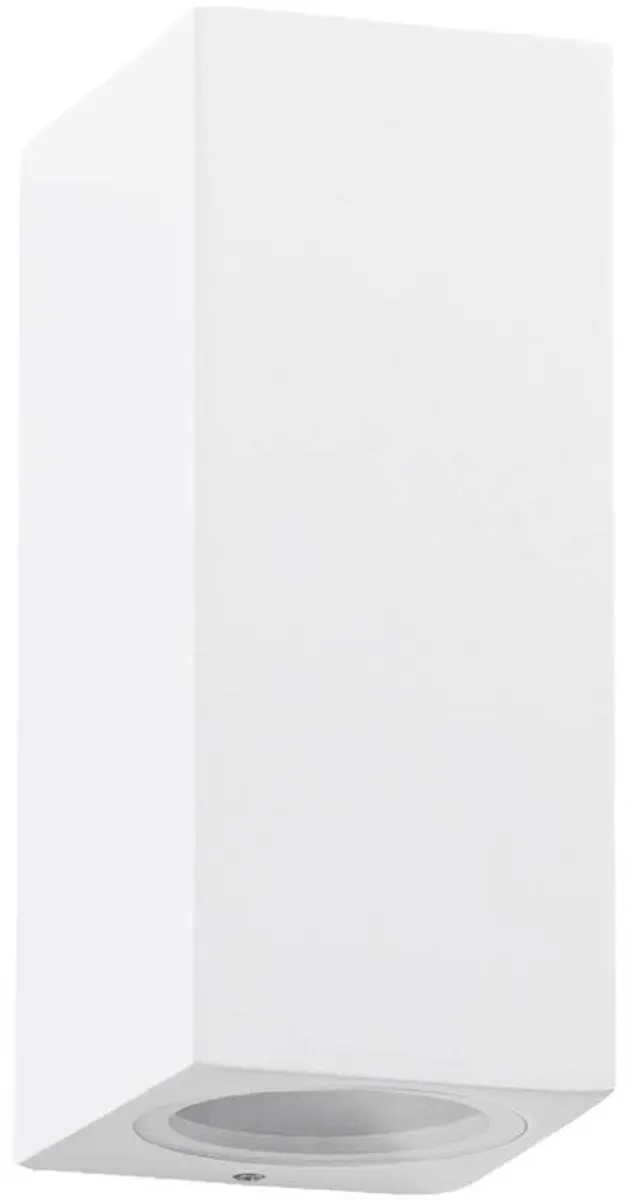 Lucande Wandlamp Buiten 2-Lichts GU10 Mat Wit/Transparant