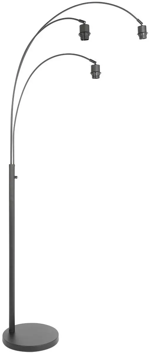 Steinhauer Ropex Vloerlamp 3821ZW - 3x40W Warm Wit - Zwart/Beige - afbeelding 6 van 6