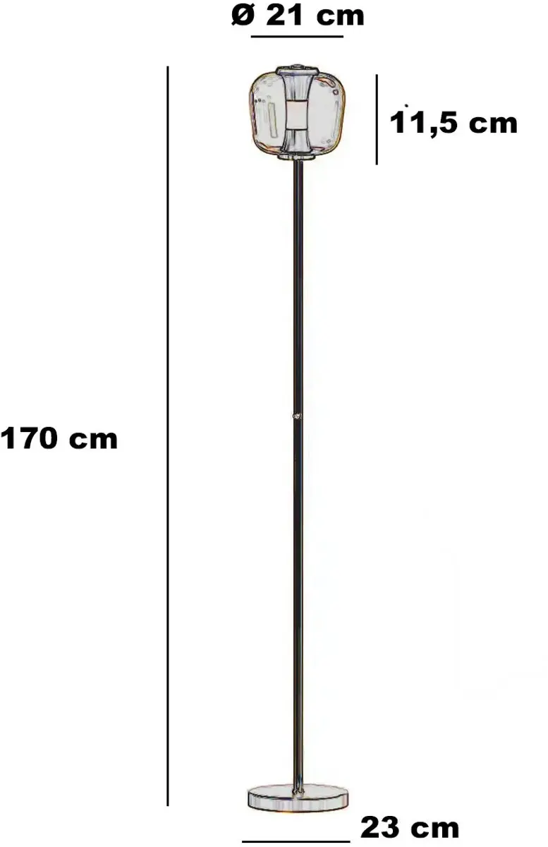 Freelight Vloerlamp Rosa H 170cm - Rosé goud