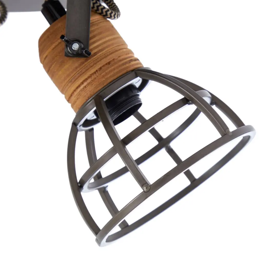 Lindby Buitenspot 3-lichts E14 - 12cm - Antraciet/Darkhout
