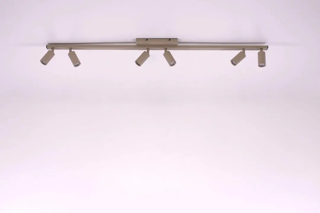Freelight Zandkleurige Opbouwspot 120cm - 6x Mini GU10 - 10cm Ø