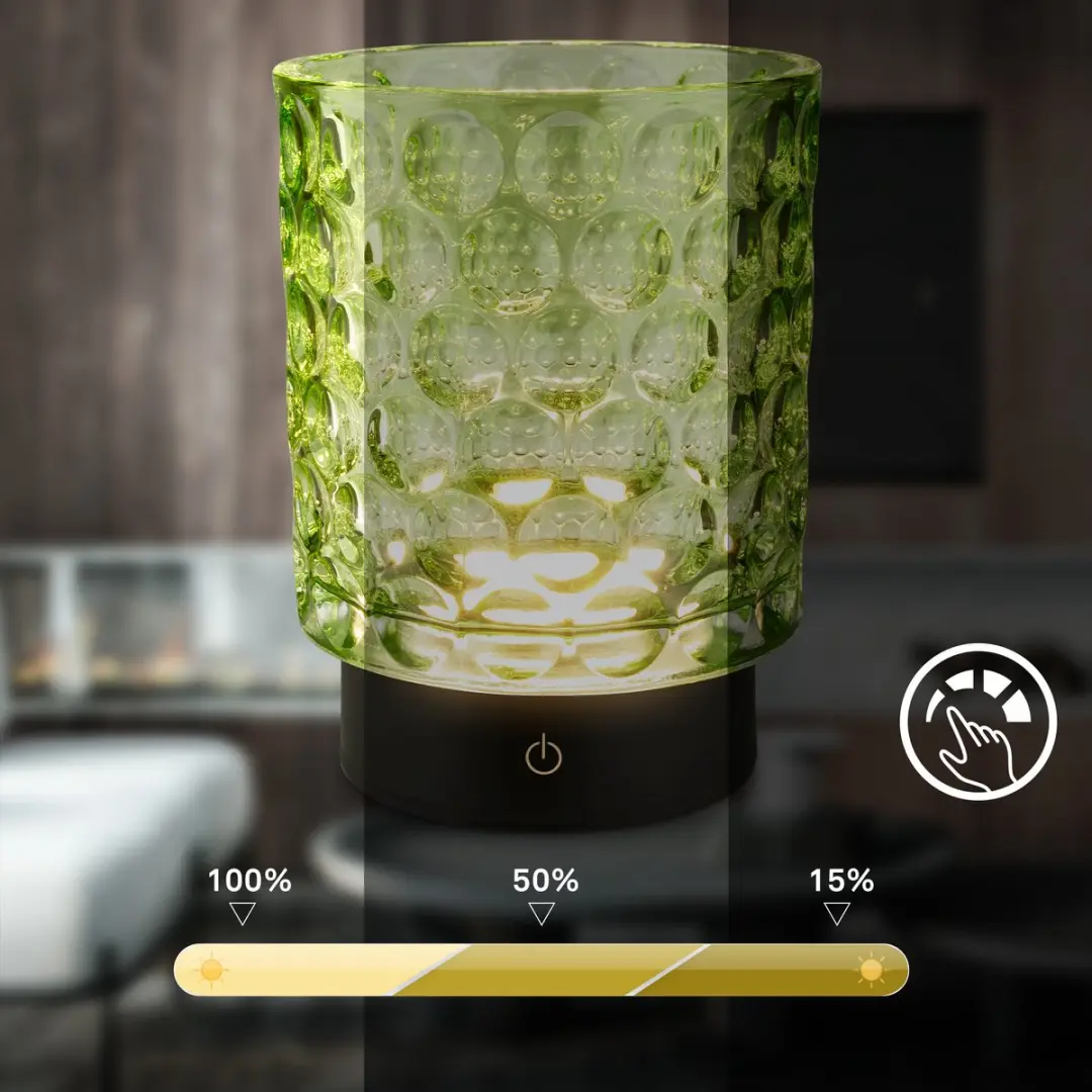 Briloner Sunora Snoerloze LED Tafellamp IP44 - 2700K - Groen